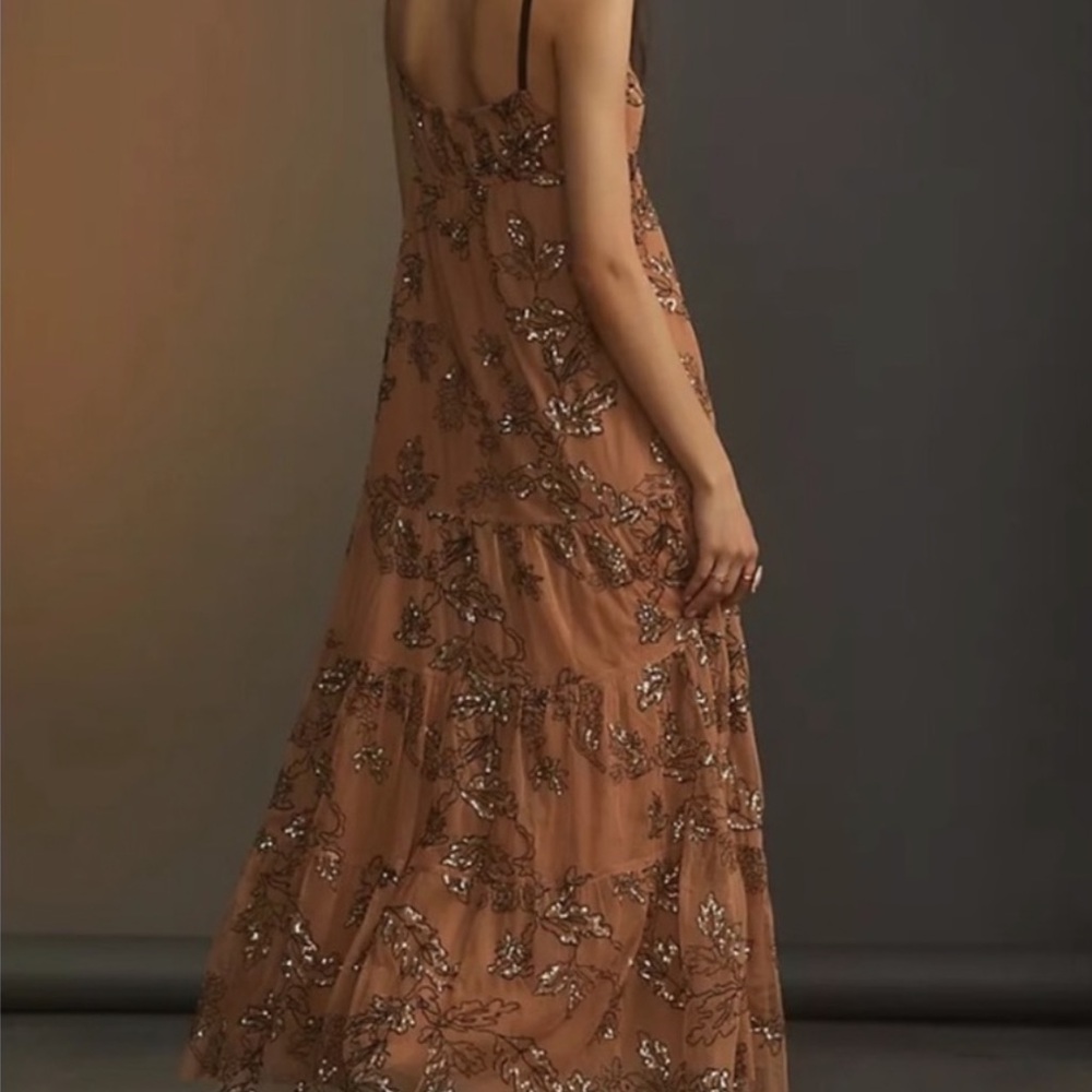 Anthropologie Tulle Sequin Tiered Dress - Picture 2 of 7